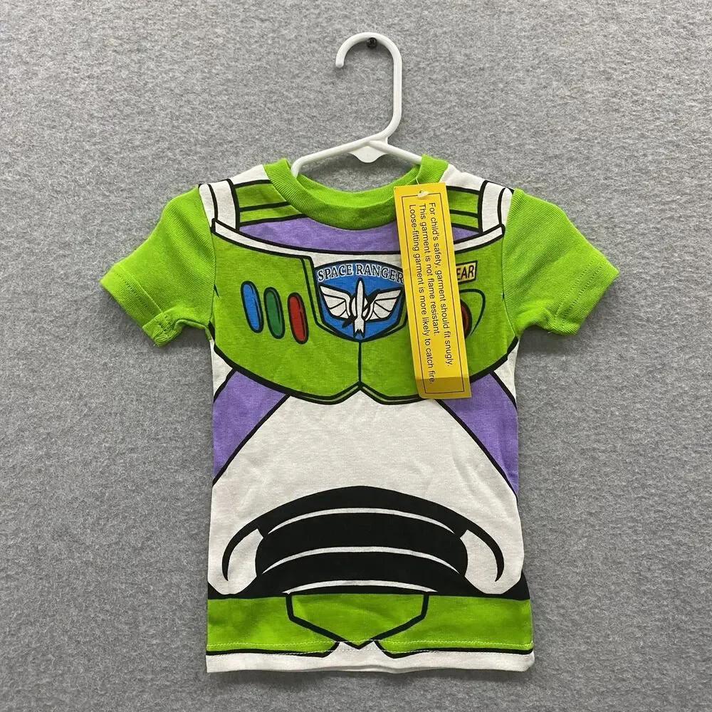 Disney Pixar Toy Story Buzz Lightyear 2-Piece Pajama Set 2T Green Cotton NWT